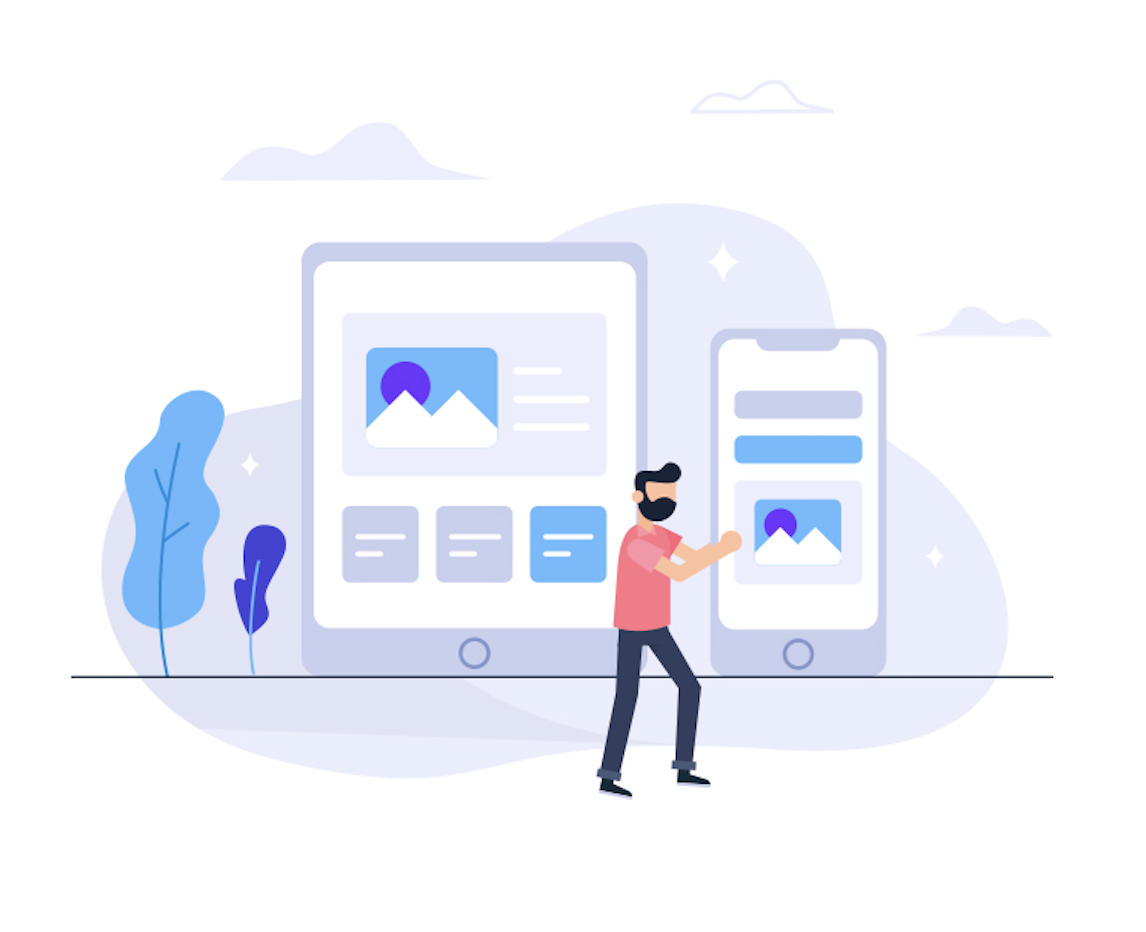 Person viewing personalized content