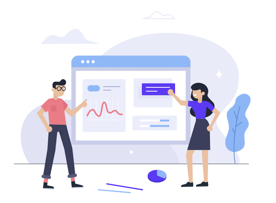 People collaborating on a digital platform